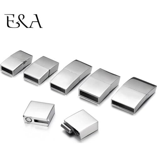 2pcs Stainless Steel Magnetic Clasp Hole 8*3mm 10*3mm 12*3mm 15*3mm Bracelet Magnet Clasps DIY Jewelry Making Parts Supply
