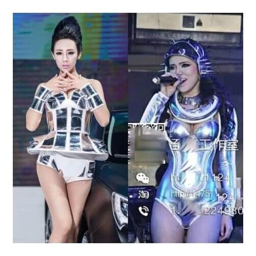Catwalk Model Catwalk Nightclub bar technology sexy gogo female collar dance DS DJ singer dance costume show costumes