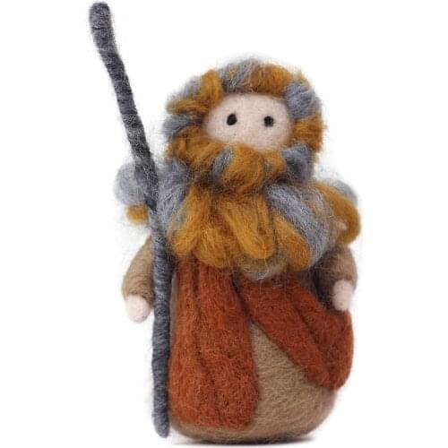 Lovely Doll Needle Felting Kit for Beginner Handmade wool Felt Craft Kits Creativity Kit English Instruction 10cm Height