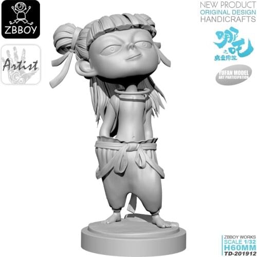 1/32 Resin Kits ZBBOY Resin soldier self-assembled (55mm) TD-201912