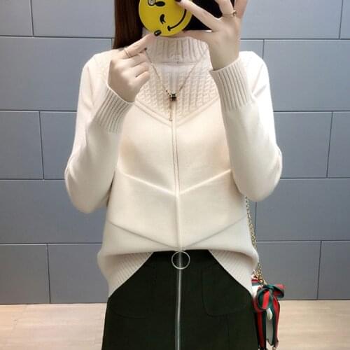 New Fashion 2021 Women Autumn Winter Sweater Pullovers Casual Warm Long Sleeve Female Knitted Sweaters Pullover Sweater Lady