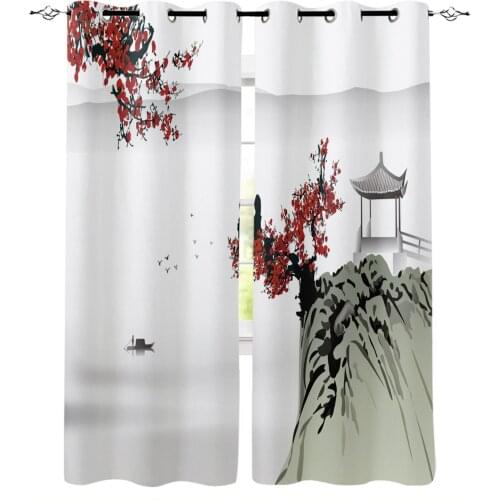 Cherry Tree Windows Curtains For Living Room Bedroom Decorative Kitchen Curtains Drapes Treatments
