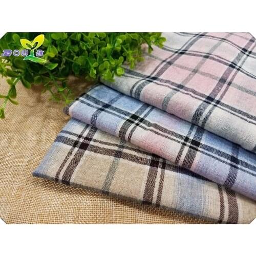 Yarn dyed Plaid Cotton fabric and shirt dress shoe bag fabric