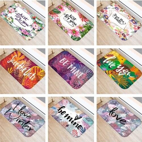 Leaves Sale-Anti-slip Floor Mats for Living Rooms Letters Kitchen Rugs Bedroom Carpets Doormat for Entrance Door Carpet Mat