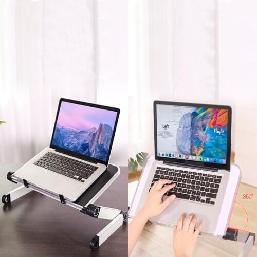 Adjustable Laptop Stand Personal Computer Riser Folding Ergonomic Aluminum Laptops Elevator Holder for Bed Office Desk