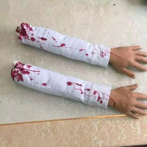 Halloween Horror Props Latex Bloody Leg Terrorist Limb Broken Legs Party Decoration Scary Foot