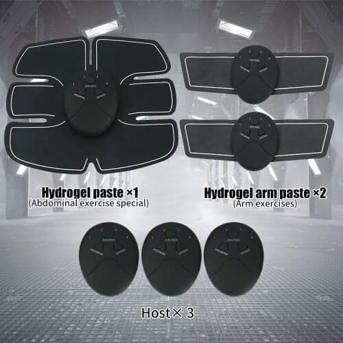 Rechargeable ABS Abdominal Muscle Stimulator Exerciser EMS Muscle Trainer Electric Stimulator Fitness Slimming Gel Massager