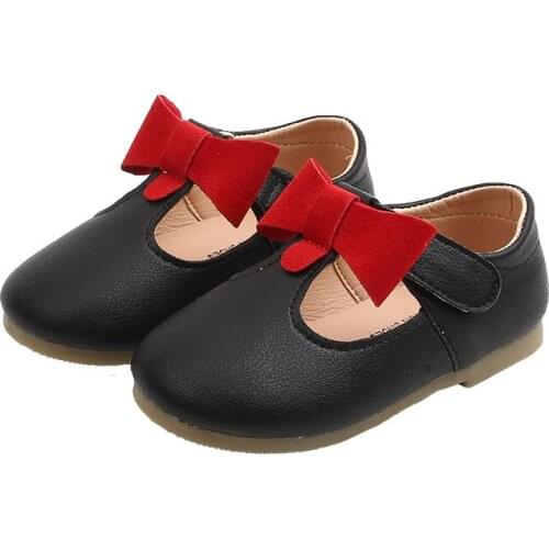 Baby Girl Shoes Toddler Girls Shoes Kids Casual Flats Children Princess Shoes Bow-knot Sweet Fashion Soft Leather Shoes 21-30