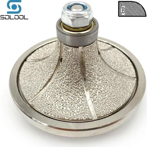 Vacuum Brazed Diamond Hand Profile Wheel Router Bit Profiling Wheel Edge Grinding Cutting Bit for Granit Marble Coarse