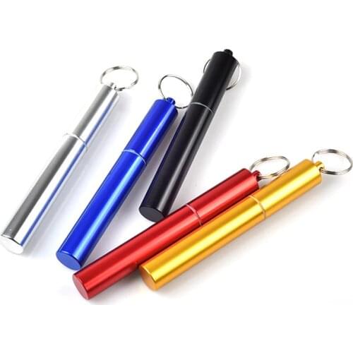 Waterproof Aluminum Pill Box Case Bottle Cache Drug Holder Container Keychain Mix Color Medicine Box Health Care Free Shipping