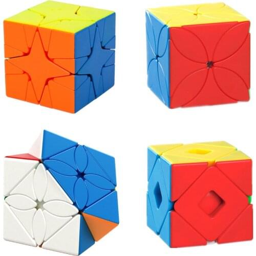 Moyu Meilong Strange-shape Magic Cube Four Leaf Clover / Double Skew / Polaris / Maple Leaves Skew Profession Puzzle Education