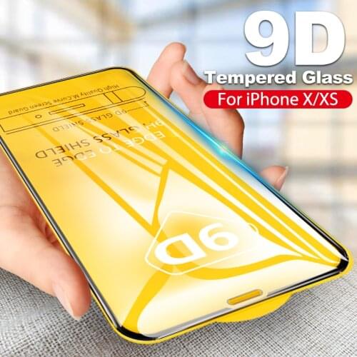 9D Full Cover Tempered Glass For iPhone 11 Pro Max Xs Max Xr X Screen Protector For iPhone 7 8 Plus SE 2020 6 6S Plus Glass Film