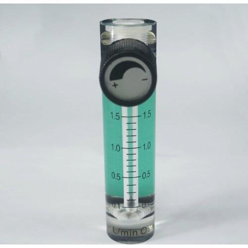 0.1-30L/Min 8mm Hose Barbed LZM-6T 93/116mm Length Gas Air Oxygen Flowmeter Rotameter With Valve Pressure 0.1Mpa