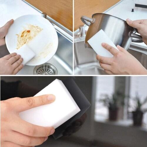 10PCS White Sponge Eraser Melamine Cleaner Multi-Functional Magic Cleaning Sponge Dish 10 x6x 2cm Wholesale