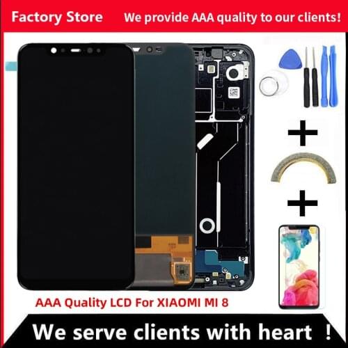 2248*1080 Original AMOLED For Xiaomi Mi 8 LCD With Frame Display Screen For Xiaomi Mi8 LCD Screen Display