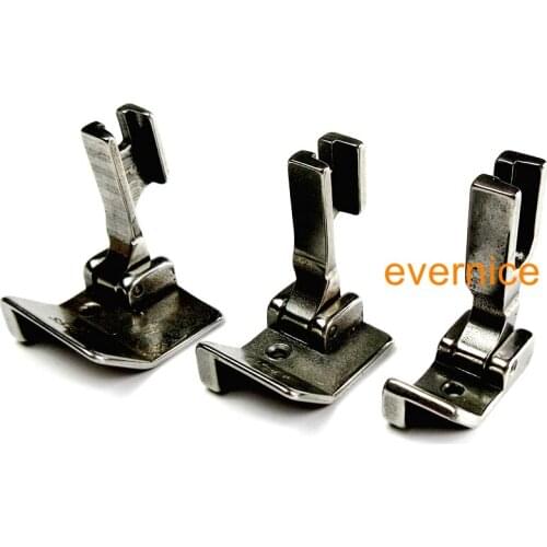 3 Set High Shank Single Needle Edge Guide Hemming Foot For Singer Consew Brother