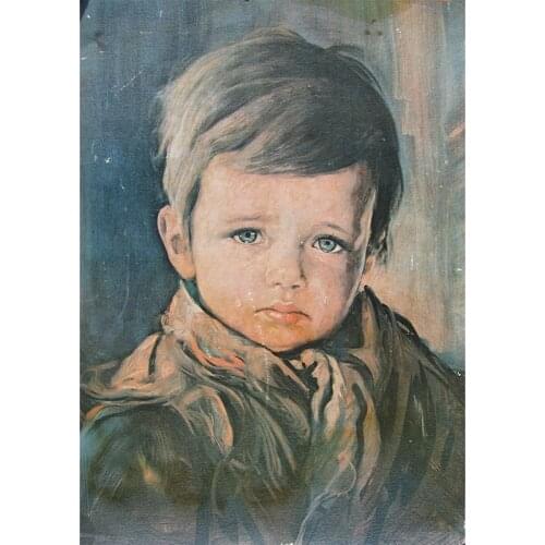 Full Square/Round Drill 5D DIY Diamond Painting "Tears boy" 3D Embroidery Cross Stitch 5D Rhinestone Home Decor Gift