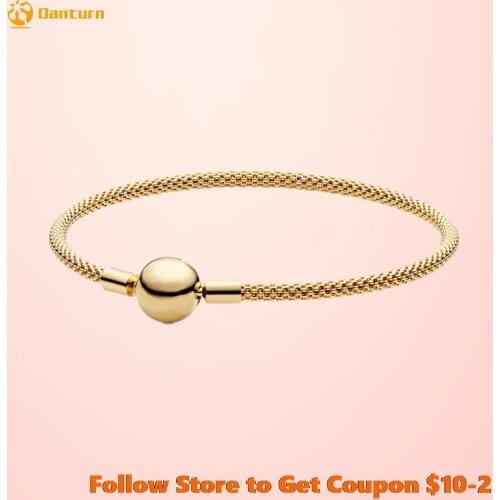 Genuine 925 Sterling Silver Bracelets Moments Snake Chain&Mess Bracelets Friendship Bangles Women Luxury Jewelry
