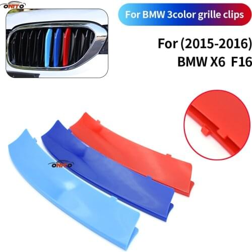Car Accessory 3 Colors Plastic For X1 E84 2009-2015 Auto Front Center Grille Clips Cover Trim Racing Grille Sticker