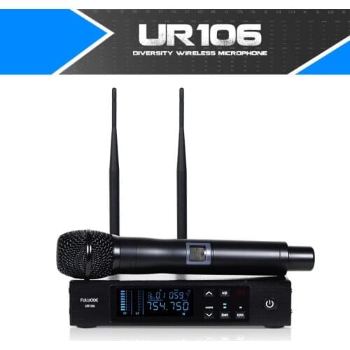 UR106 True Diversity Superior Quality PROFESSIONAL UHF WIRELESS MICROPHONE SYSTEM Dual Stage Antennas