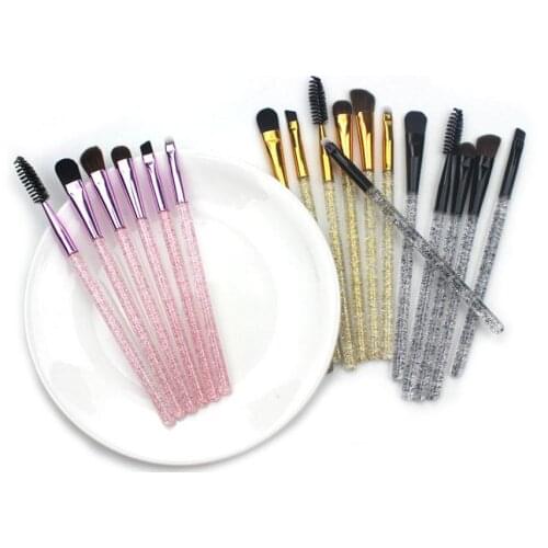 Glitter 6pcs Lovely Pink Unicorn Eye Brushes Set Eyeliner Eyebrow Eyeshadow Makeup Brushes Set Cosmetic Beauty Tools T0231