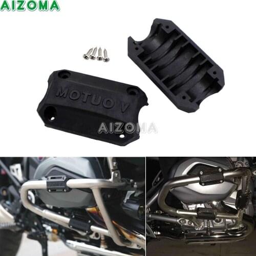 Black Nylon Motorcycle Bumper Decorative Block 25mm Crash Bar Engine Guard Protection For BMW R1200GS F700GS F800GS Universal