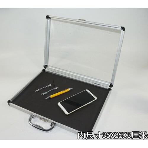 Briefcases business OL box chip handbag aluminum alloy Hard Roll pvc transparent
