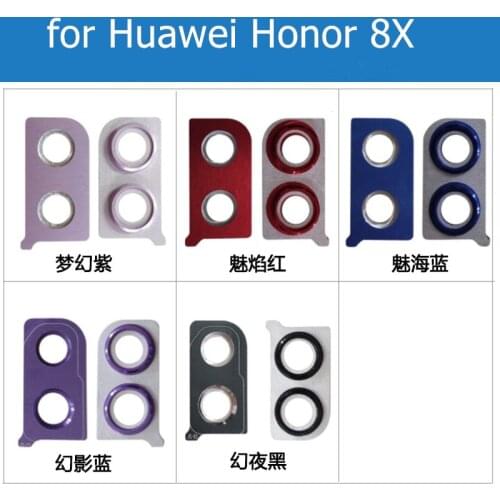 For Huawei Honor 8X Back Camera Glass Lens Frame Holder Rear Camera Glass Back Cover Repair Spare Parts