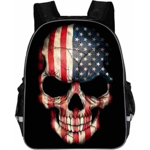 Breathable cartoon skull children school bags for boy girls kindergarten bags kids school backpack small toddler bag book bag