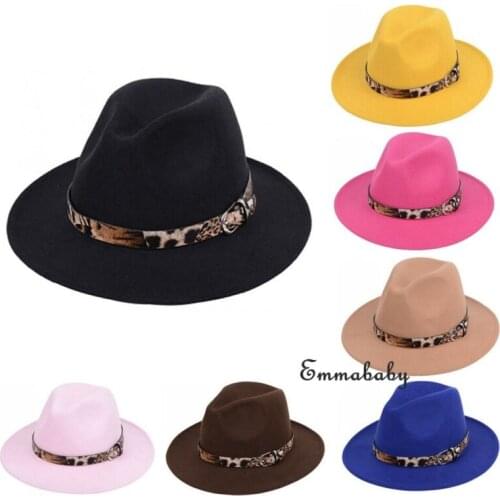 Fedora Hat Men Women Imitation Woolen Winter Women Felt Hats Men Fashion Black Top Jazz Hat Fedoras Chapeau Sombrero Mujer 2020