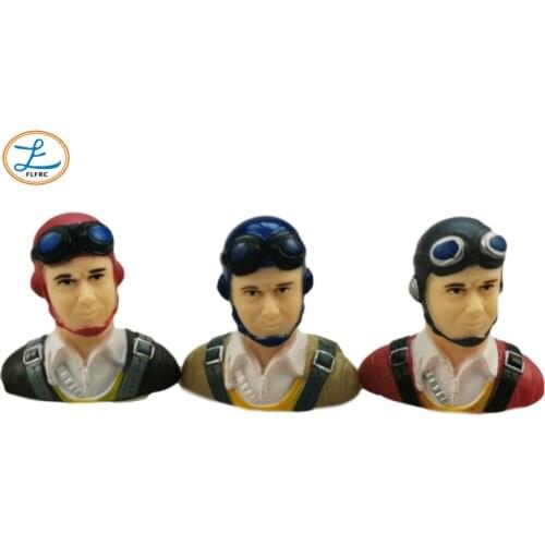 FLFRC 1/9 Pilot L43XW24XH40MM Hand Painted for RC Airplanes Model Plane Aircraft Warbird Sport Jet Car Boat Drone Toy Driver