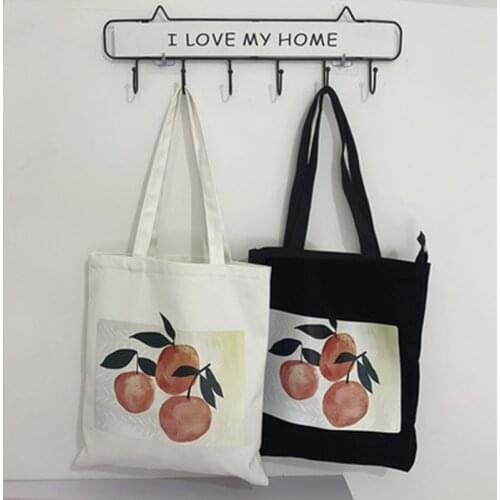 Newly Girls Student Shopping Bags Fashion Multi-type Women Student Printing Canvas Zipper Shopping Bags For Mobile Phone Travel