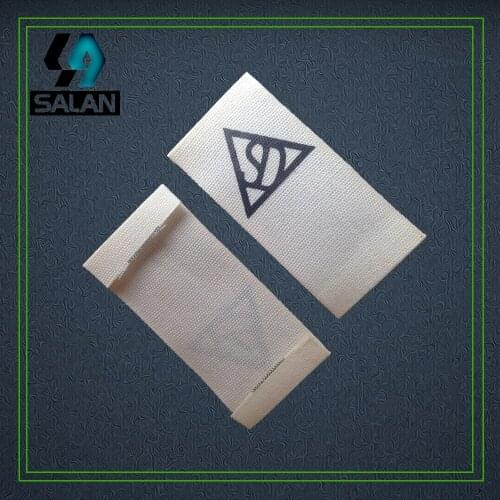 Customize Manhattan Fold printed Cotton tags Customized clothing labels cotton Fabric Sewing tags custom handwork tag