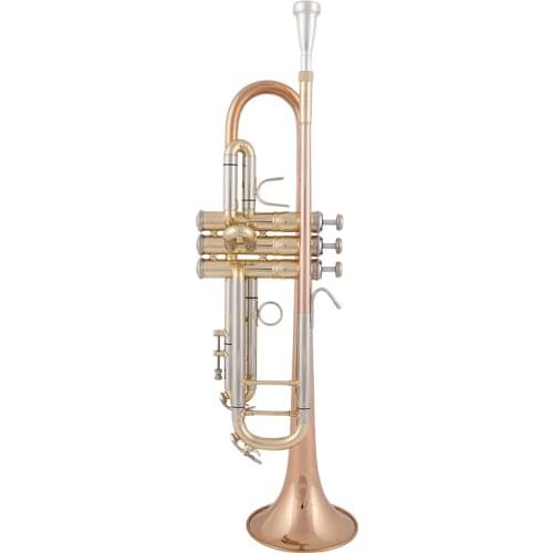JM Silver plated Trumpet High Quality Brass Gold Lacquer B Flat Playing Musical Instrument Trumpet with Mouthpiece Case