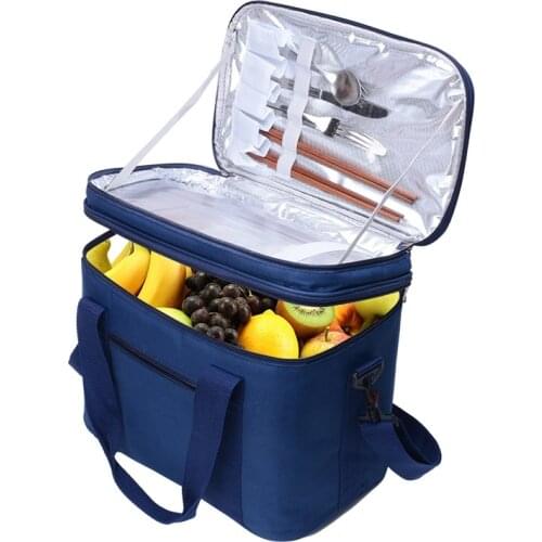 Quality Double Decker Cooler Bag Thickening Aluminum Foil Insulated Food