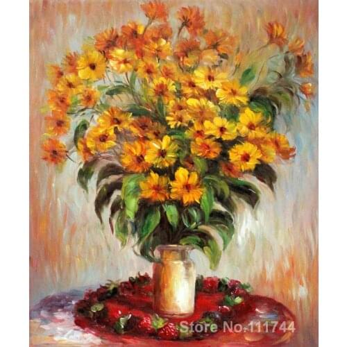 Paintings for living room Jerusalem Artichokes by Claude Monet flower art High quality Hand painted