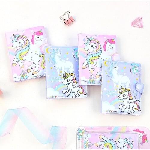Kawaii Unicorn Cartoon Notebook Ball-point Pen Memo Pad Stationery Set for Kids Gift Creative Notepad School Office Suppies