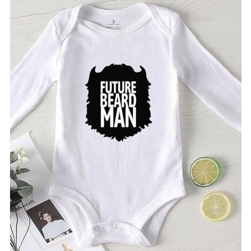 Jumpsuit Infant Printing Future Beard Man Bodysuits Winter Baby Boy Clothes Jumpsuit Autumn One Piece Boy Winter Clothes