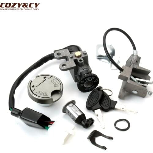Scooter Key Switch Lock Set For Peugeot V-Clic Silver Sport 50cc LAEAGZ40 4-Stroke