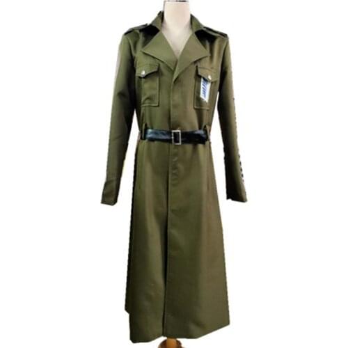 2021 Attack on Titan Cosplay Costume Scout Regiment Cosplay Coat Only Overcoat+Belt