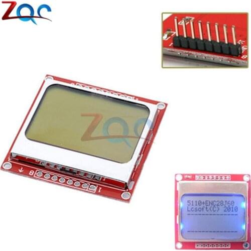 White Blue Backlight 84*48 84x84 LCD Display Module Adapter PCB for Nokia 5110 for Arduino Diy Kit