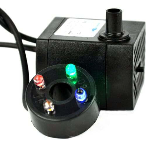 3W Powerful Submersible Water Pump With LED Light Water Pump For Fountains Ponds Aquarium Fish Tank Statuary EU Plug