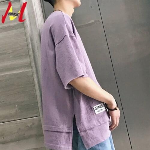 MANVALUE Mens Korean Style Loose and Comfortable Fashion Oversize O-Neck Tees Boys Bottom Short Sleeves T-shirts