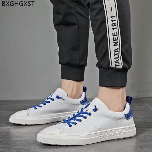 White Leather Casual Shoes Men Fashion Running Shoes for Man 2021 Skateboard Mens Shoes Casual Men Sneakers Zapatos De Hombre