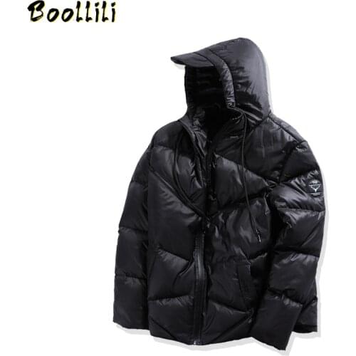 Boollili Winter Coat Men 90% White Duck Down Jacket Korean Fashion Plus Size Puffer Jacket Men Warm Parka Casaco