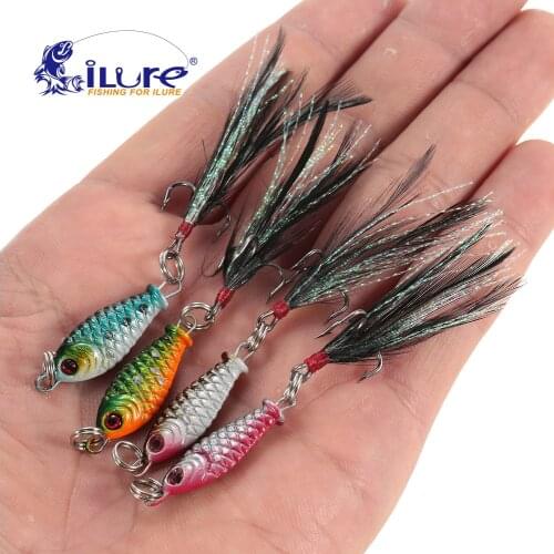 ILure 4 pcs/lot Fishing Lure Spoon Kit 5.5g 25mm Isca Artificial hard alloy fish curls set with # 4 spring hook fishing tackle
