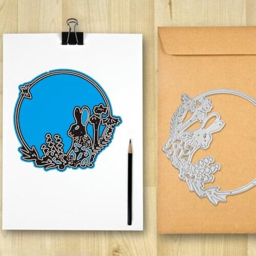 Easter Bunny Flower Metal Cutting Dies Stencil Scrapbooking DIY Album Stamp Card G6DB
