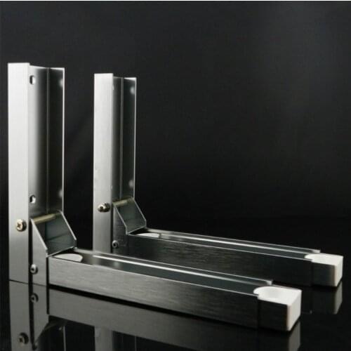 Stainless Steel Microwave Oven Rack Retrackable Foldable Microwave Oven Wall Mounted Stand Holder Rack Bracket With Two