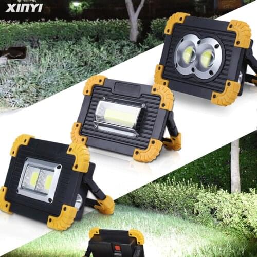 100W 50000lm Super Bright COB Led Work Light Led Portable Spotlight Rechargeable for Outdoor Lampe Led Flashlight use 2*18650