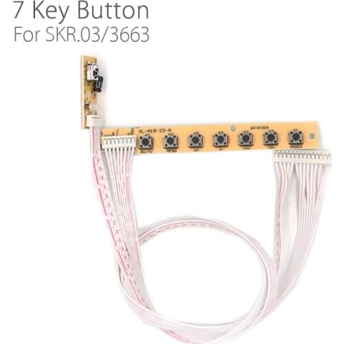Universal 7 keys keyboard plate LCD TV accordance keypad with IR FOR v59 v29 v56 3463A 3663 SKR.03 8503.03 QT526C Environmental
